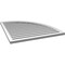 Ekena Millwork Quarter Round Top Right Surface Mount PVC Gable Vent w/ 2"W x 1-1/2"P Brickmould Frame, 36"W x 40"H GVPQR36X4002SF - alternate 3